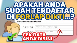 Cara Cek Data di FORLAP DIKTI | Pangkalan Data DIKTI