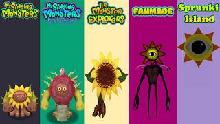 My Singing Monsters, Lost Landscapes, Monster Exolorers, Sprunki Island | Redesign Comparisons