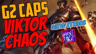 G2 Caps Plays Viktor Mid vs Miss Fortune  - Challenger Gameplay - New Items - Season 11