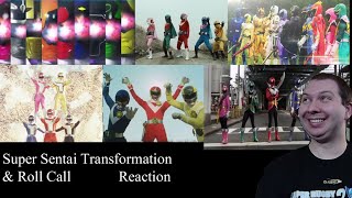 1st Time Reacting to Super Sentai: All Core Team Transformation & Roll Call