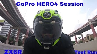 GoPro HERO4 Session on Motorcycle : Test Run on ZX6R