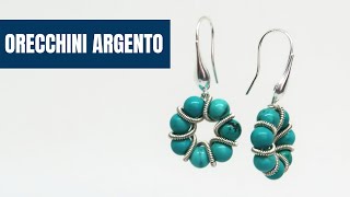 Tutorial orecchini pendenti in argento 925 e pietre