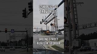 CSX L632-10 Traverses Greene Street, Augusta, Georgia #train #csx