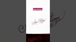 Calligraphy Signature | Aqsa Fatima | sk cursive art