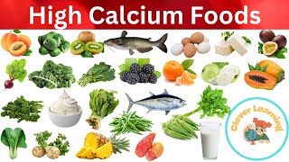 High Calcium Foods name and picture in English