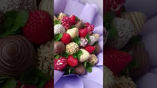 Букет из клубники #фудфлористика #съедобныебукеты #florist #клубникавшоколаде #вкусныйбукет #вкусно