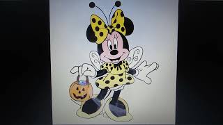 Minnie Mouse dressed up as a Bee for Halloween (Buzz Buzz)🎀🐝💛🖤💛🖤@disneyjr