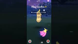 Shiny Lunatone in Pokémon Go! #moon #night #shorts #pokemongo (Subscribe for more fun shorts!)