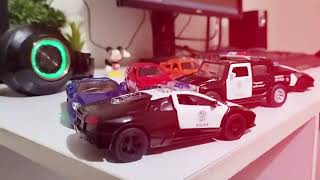 Diecast Kinsmart Police Lamborghini Murcielago vs. Porsche Carrera GT + 2005 NFS Most Wanted Mash-Up