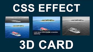 Card Hover 3D Effect using HTML and CSS | Image Hover Effect using CSS