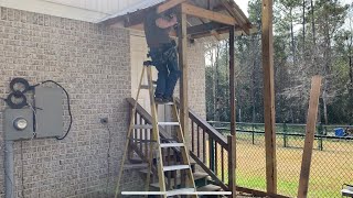 Stair Roof Part 2 #diy #wood