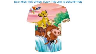 Best New Summer Children T-shirt Cartoon Lion King Printed Tshirt Fashion Casual Harajuku Tshirt Bo