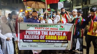 SDPI Bhatkal Organized Candle March , Demand Hang The Culprit Of Sabiya Saifi #JusticeforSabiaSaifi