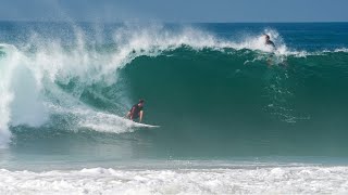 SURFING HURRICANE FRANK BARRELS IN NEWPORT BEACH