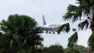 Pouso Boeing Cargueira 747-400 Atlas Air Em Belém 25/02/2021