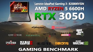 New Lenovo IdeaPad Gaming 3- Ryzen 5 6600H + RTX 3050 Gaming Benchmark | RTX 3050 Gaming Test |