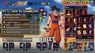 PubgM/Bgmi Dragon Ball Prize Path New Event | Get Goku, Dp 28, Voice Pack & More | How To Compelete?