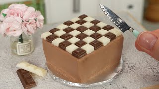 Мини Торт "Шахматная Доска" 🤩 Готовлю и Украшаю Мини Торт 🍰 Мини Кухня