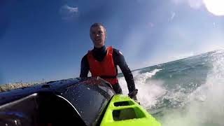 First time riding stand up Jet ski Kawasaki 650sx