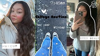 My 2023 College Morning Routine | Goals | ￼Chitchat