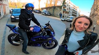 JE LA FAIS CRIER EN R6 YAMAHA ! 🥵🔥 (Sa première fois en sportive)