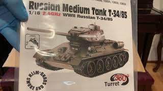 TAIGEN 1/16 RC - RUSSIAN T-34/85 - UNBOXING