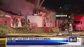 Crews respond to fire at abandoned Indy Golden Corral