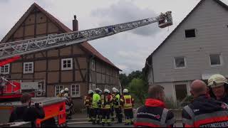 Dachstuhlbrand in Oberbörry