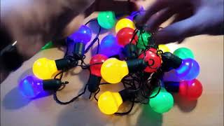 Outdoor LED Lichterkette 20 Lampen Farbe : BUNT mit Befestigungshaken  Party