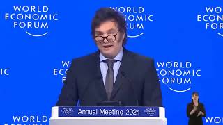 Davos 2024 - Kettensägenmann Milei zerlegt Träume des WEF! Auf Deutsch…