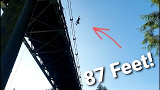 12 Year Old Jumps Off 87 foot Bridge! World record!