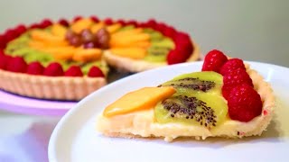 TARTA de CREMA PASTELERA y FRUTA