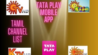 👉 Tata play mobile app | Tamil channel list #tataplay #tatasky #tataplaybinge #suntv #ktv #sunmusic