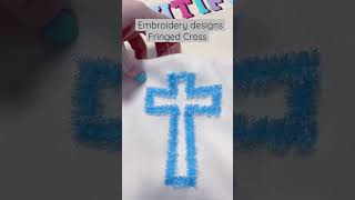 New Design 😍 Fluffy Fringed Cross | Enjoy Embroidering 💕 #embroidery