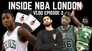 JAYLEN BROWN PRIVATE DUNK SHOW, ROZIER DUNKS IN SLIDERS - HG VLOG EP.2 #NBALondon