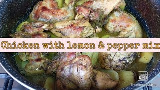 Chicken with lemon & pepper mix #chickenInOven #Lemon&PepperMix