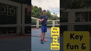 Key fun & safety tip for you, during #tennis time #shorts #safetyfirst #tennistraining #tennisvideo