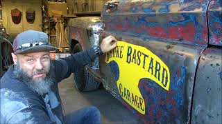 How to lettering on your doors the easy way, on your Rat rod or Hotrod