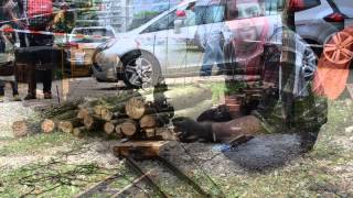 Guy Line Log Loading on the Bear Creek Railroad (2"-scale)