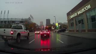 Dash cam video over new i90 bridge in Cleveland, Ohio