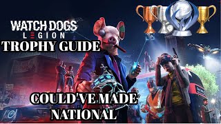 🏆 WATCH DOGS: LEGION (PS5) TROPHY GUIDE: "COULD'VE MADE NATIONAL" – 100% PLATINUM ROADMAP 🏆