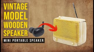 How to make mini Bluetooth speaker |DIY Bluetooth speaker |vintage fm radio #speaker #blutooth #asmr