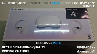 1st Look & Discussion Of Resident Evil 4 VR Meta Quest 2 256GB 2022 Holiday Bundle 11-27-2022!