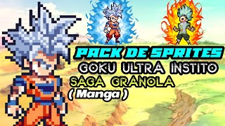 PACK DE SPRITES DE GOKU ULTRA INSTINTO DOMINADO ( SAGA GRANOLA MANGA ) SPRITE HD