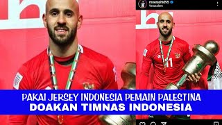 Angkat Trophy,Pemain Palestina Pakai Jersey Timnas Indonesia"Turut Panjatkan Doa"