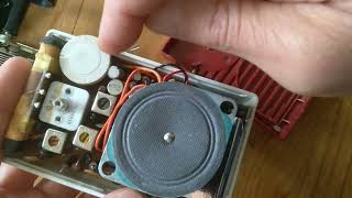 1966 GE radio metal reed speaker