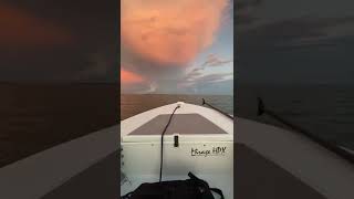 POV Sunrise on a Maverick Flats Boat