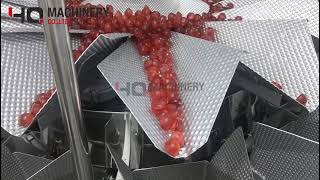 automatic sachet packing machine for gummy bears|YQ  candies bagging equipment with weigher scale