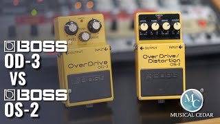 Pedal Boss OD-3 vs Boss OS-2