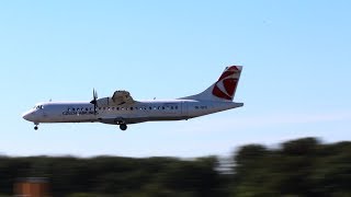 Czech airlines landing in Luxembourg on a hot sunny morning [Full HD]